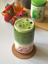 Erdbeer Matcha Latte