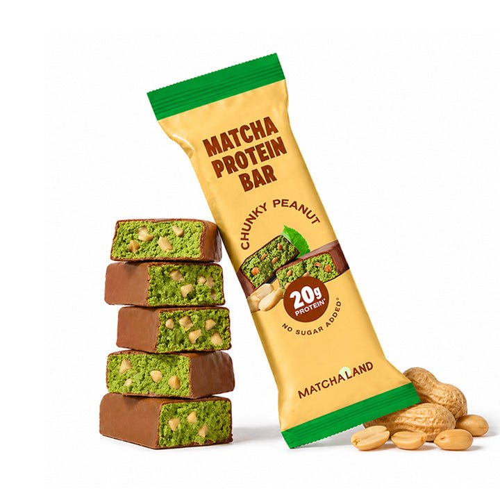 Chunky Peanut Matcha Protein Bar (12 Stk.) - MatchaLand Deutschland