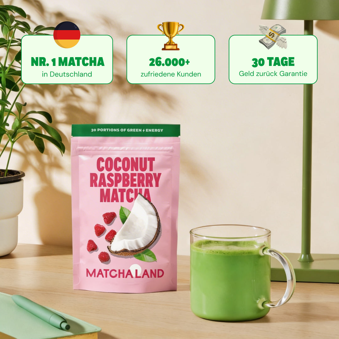 Coconut Raspberry Matcha (Zeremonie Qualität)