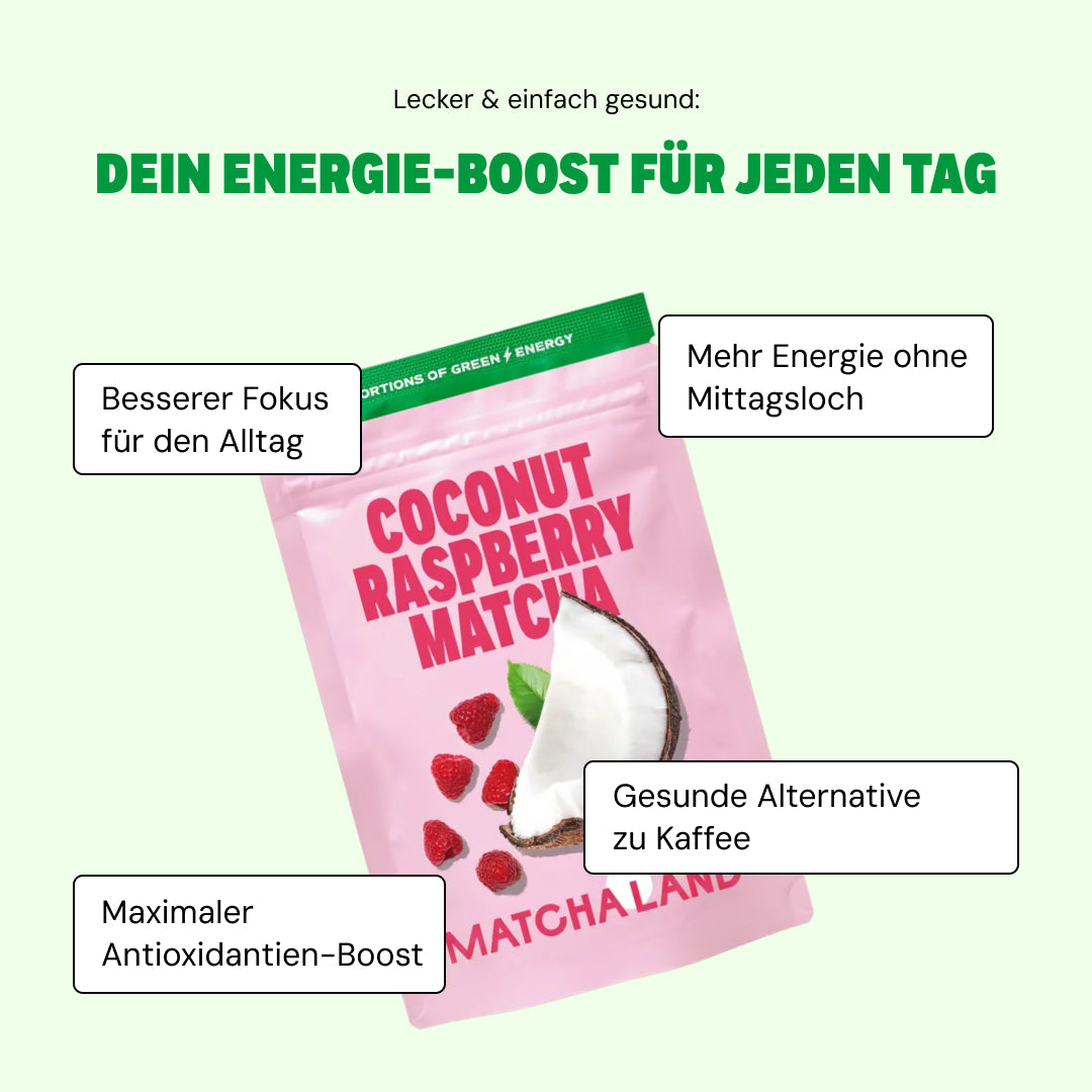 Coconut Raspberry Matcha (Zeremonie Qualität)